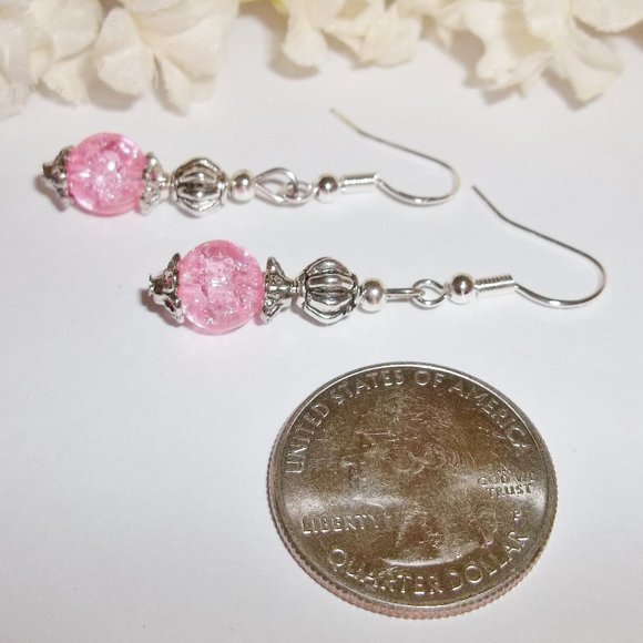 Pink Beaded Earrings Dangle & Drop Set NWT Jewelry Dangle Drop Accessory 5239 - Picture 5 of 8